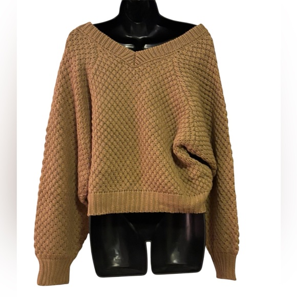 Beige Fashion Nova I adore you sweater NWT Size Large - Picture 5 of 9